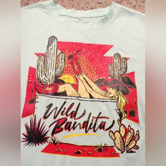 New Womens Graphic Short Sleeve - Picture 2 of 2